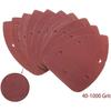 Myoseya Sanding Paper, Sanding Disc, Triangular, 5-Hole, Sandpaper, Sanding Disc Pad, for Metal, Woodworking, Polishing, 140*90mm, 10 Pieces, #400