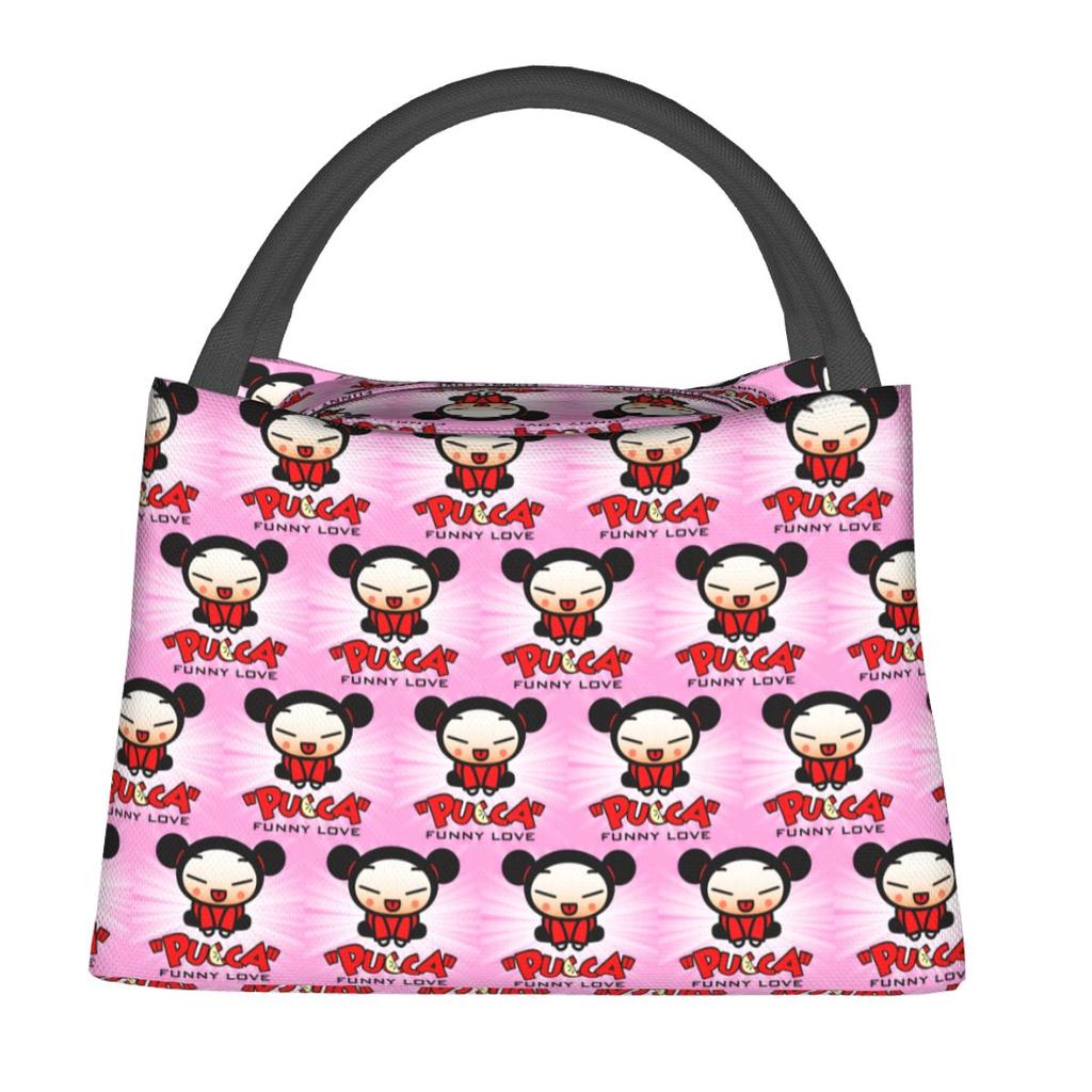 Pucca Insulated Lunch Bag for Women Children Portable Food Boxes Thermal Lunch Box Tote