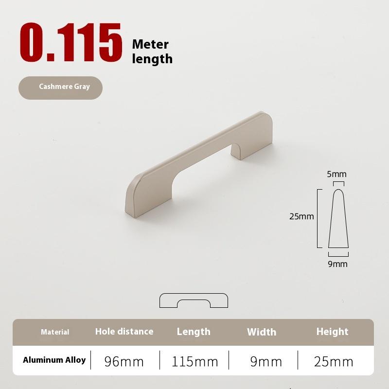 Solid Black Lengthening One Meter Cabinet Long Handle Modern Simple Lengthening Cabinet Door Handle