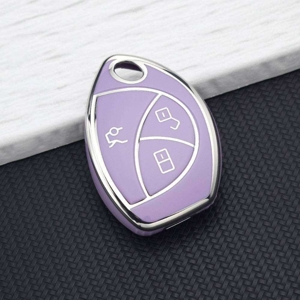 

TPU Car Key Case Cover for Toyota Malaysia Truguard VG Alarm Cobra Renault Logan 2/3 Buttons Key Fob Shell Holder Key Chain Set