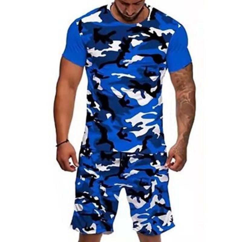 Men's Graphic Tees Sets Matching Sets Short Sleeve Short Pants Designer Casual Comfortable Outdoor Vacation Daily 3D Print