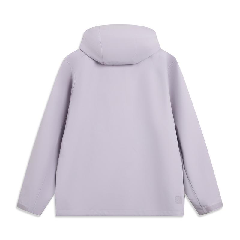 Li Ning Outdoor CF Shell Three-In-One Fleece Waterproof Windproof Breathable Durable Warm Jacket Unisex Jacket Purple AWBV077-7