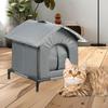 Cat Cave Bed Versatile Elevated Stand Weatherproof Pet Condo Kitten Shelter for Outdoor Backyards
