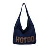 Denim Bag Women Fashion Casual Art Canvas Shoulder Bag Underarm Tote Bag