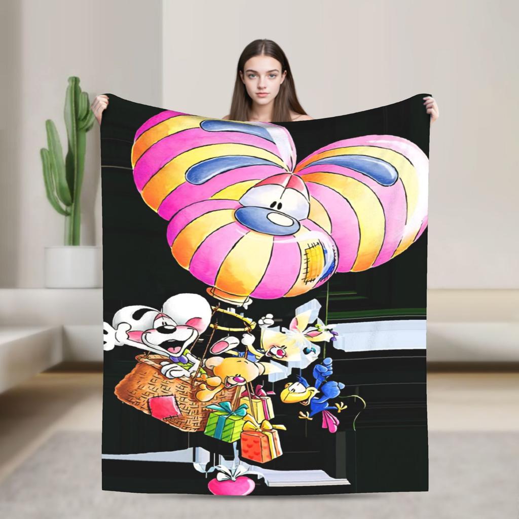 Cartoon D-Diddl Soft Blanket  Students Plush Throw Blanket Funny Couch Bed Flannel Bedspread Sofa Bed Cover