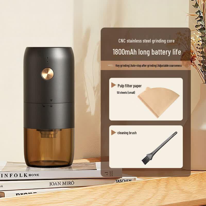 Qiwei Portable Electric Coffee Grinder with External Adjustment