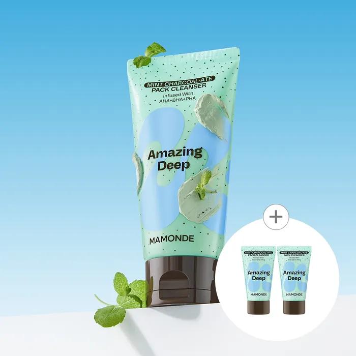 Amazing Deep Mint Charcoal Pack Cleanser 135g x 2