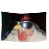 1pc Whimsical Rooster Glasses Tapestry MultiSize Polyester Bedroom Dorm Living Room Decor