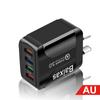 Colorful 4-Port USB Travel Charger, 5V/2.4A Fast Charging, New Model, Australian Standard