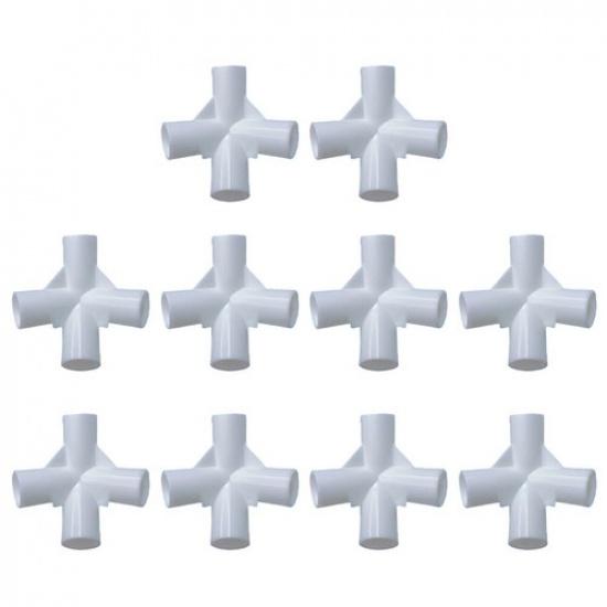 Convenient Canopy Pole Tees for Garden Plant Supports Pet Beds (16mm I D 10PCS)