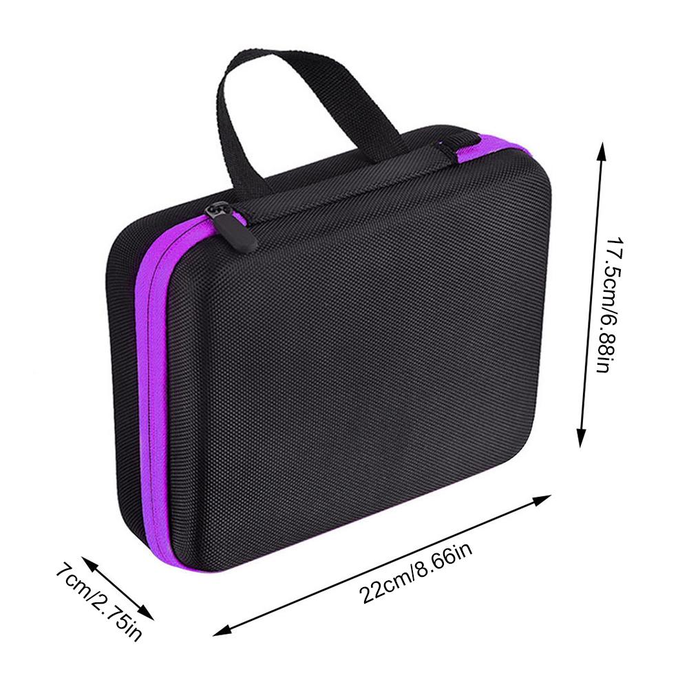 Tragbare Ätherische Öle Tragetasche Fassungsvermögen 30 Flaschen 5ml, 10ml Flaschen Aufbewahrung Organizer Tasche Hartschale EVA Ätherische Öl Tasche