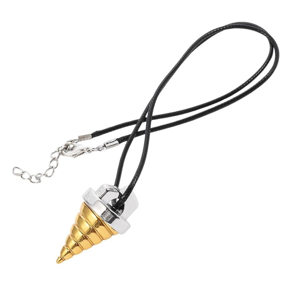 Anime Naszyjnik z Zawieszką Wiertło Męski Skórzany Łańcuszek Fani Urok Biżuteria