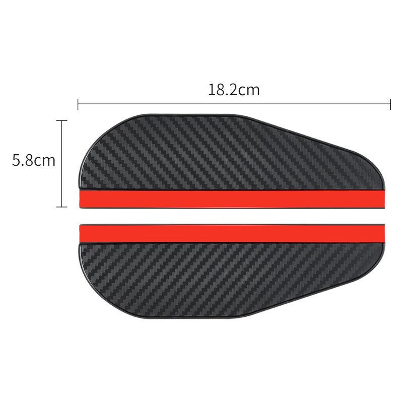 2PCS Car Rearview Mirror Rain Eyebrow Carbon Fiber Sun Visor Shade Cover Protector Clear Vision for Rain Car Mirror Accessories