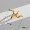 Zircon Snake Rings for Women Men Stainless Steel Gold Color Open Adjustable Ring Vintage Gothic Aesthetic Jewelry Anillos Mujer