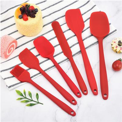 6 Pieces Silicone Spatula Set Food Grade Non Stick Heat Resistant Spatulas Turner For Cooking Baking Mixing Baking Tools