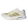 Adidas Adizero Boston 13 Anti Slip Wear Resistant Low Top Running Shoes Men's White Gold Sneakers JS4947