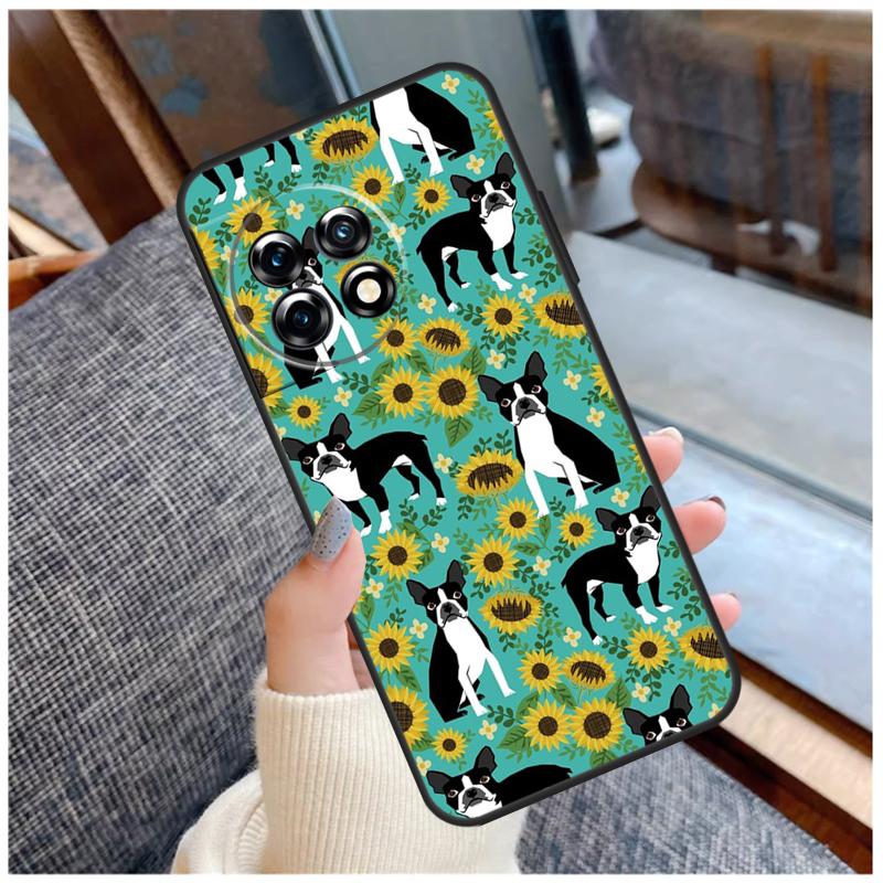 Boston Terrier Dog Case For OnePlus 13R 13T 12R 10R 10T 15 13 12 11 10 9 Pro Nord 5 CE 2 3 4 Lite N20 N30 Coque