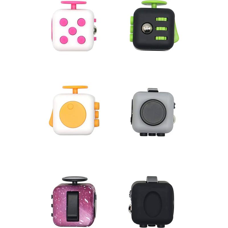 Creative Solid Color Fidget Dice Handheld Cube Release Stress Autism Anxiety Adult Kids Relief Anti-Stress Finger Children Toys
