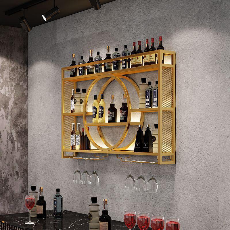 Nordic Metal Wall-Mounted Wine Rack & Glass Holder
