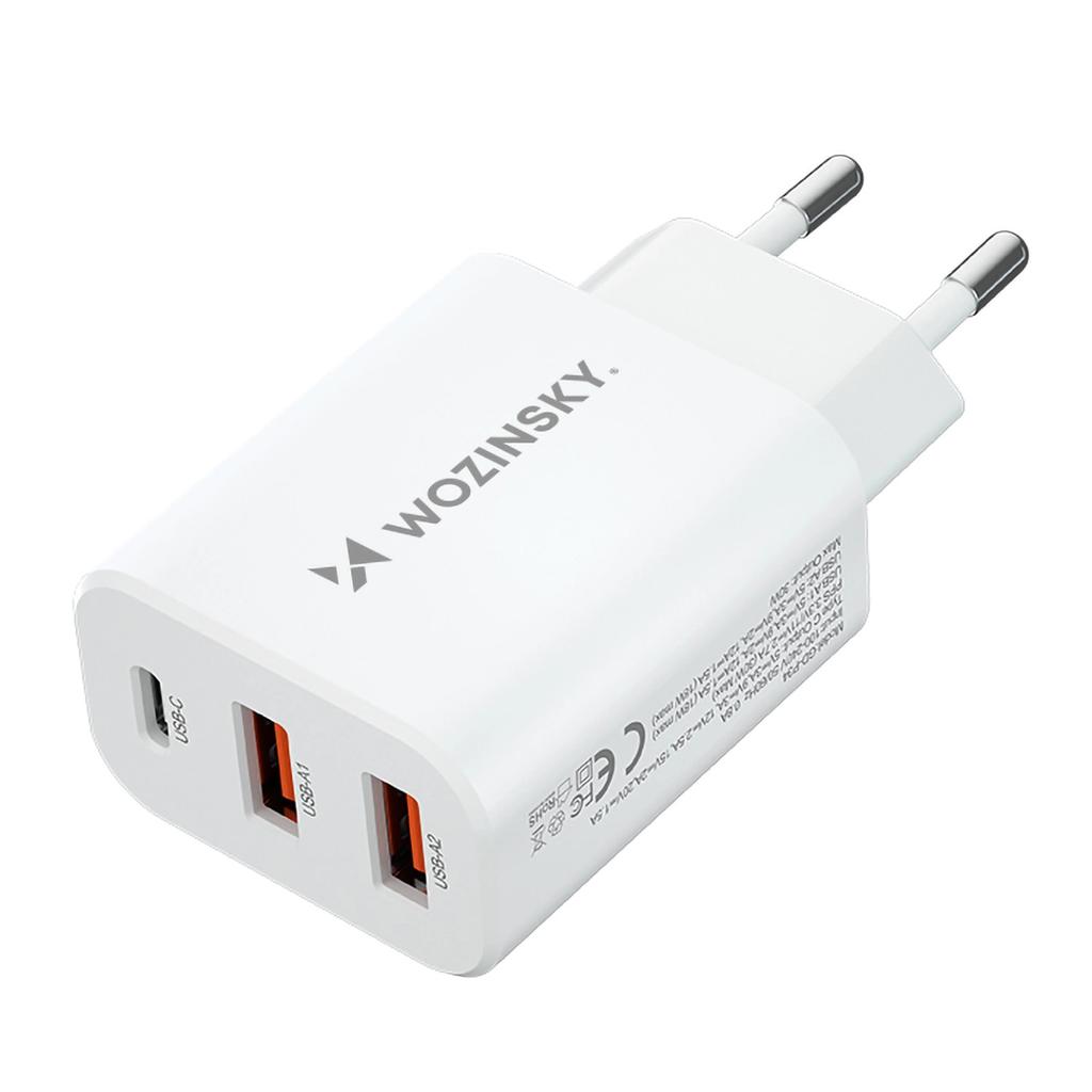 Ładowarka Sieciowa Wozinsky Cwcucw 30W Usb-C / 2 X Usb-A - Biała