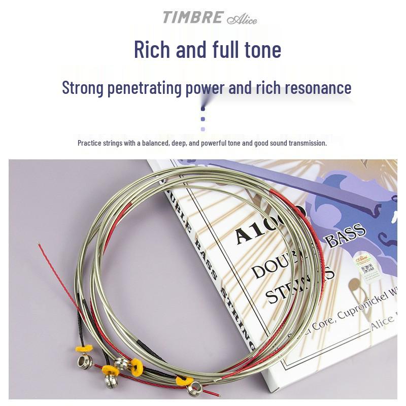 Alice German Silver Alloy Wound Double Bass Strings (G/D/A/E)