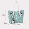 Cute Cat Pattern Tote Bag Casual Daily Shopping Shoulder Bag Lightweight Portable Ladies Handbag