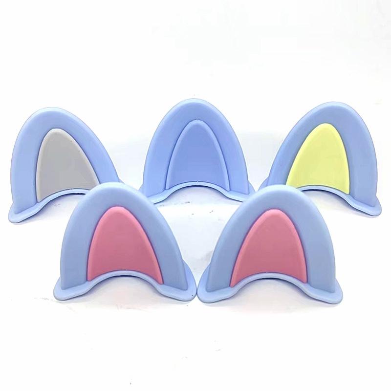 

2 шт. милые 3D кошачьи уши украшения для шлема универсальные наклейки для мотоциклетного электромобильного шлема аксессуары для велосипедного шлема 6CM синий