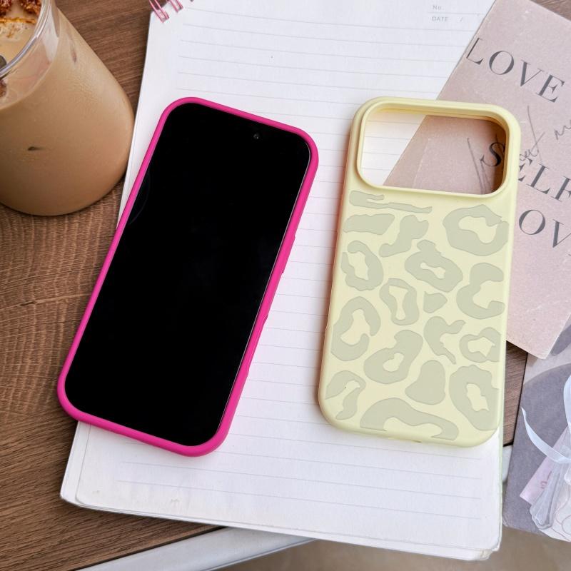 Candy Liquid Silicone Leopard Print Soft Case for iPhone 17 Air 16 17 15 14 13 12 11 Pro Max 17Pro Plus Shockproof Bumper Funda