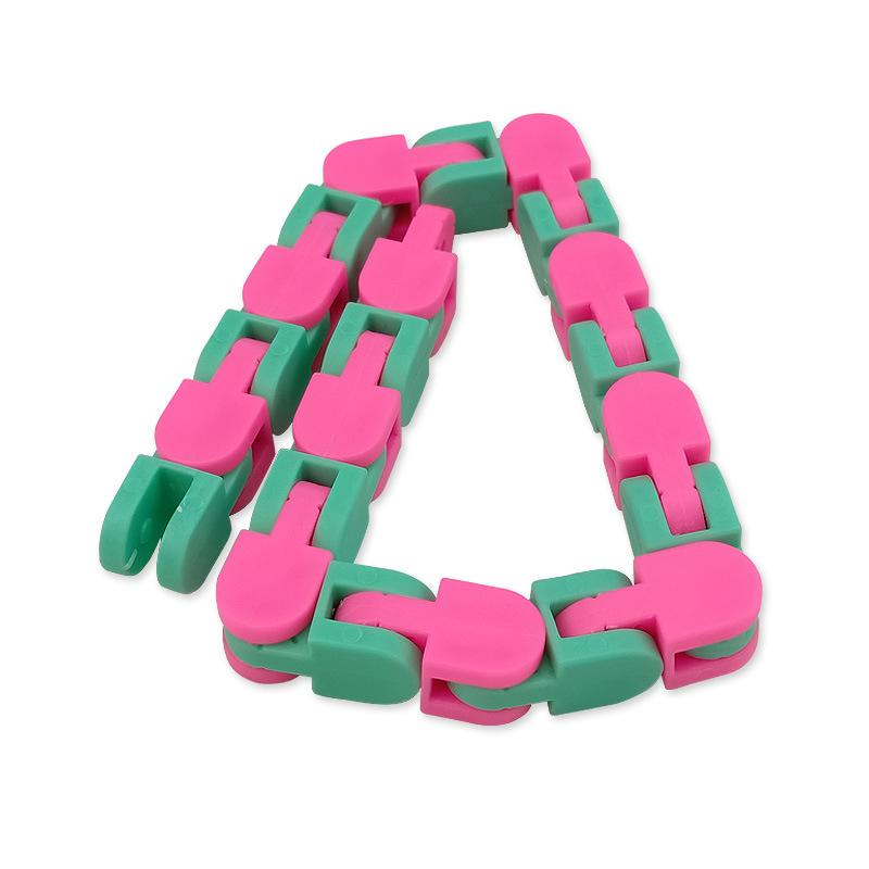 24 Knots Wacky Tracks Snap And Click Fidget Antistress Chain Toy For Children Kids Bike Chain Stress Relief Adult Sensory Gifts