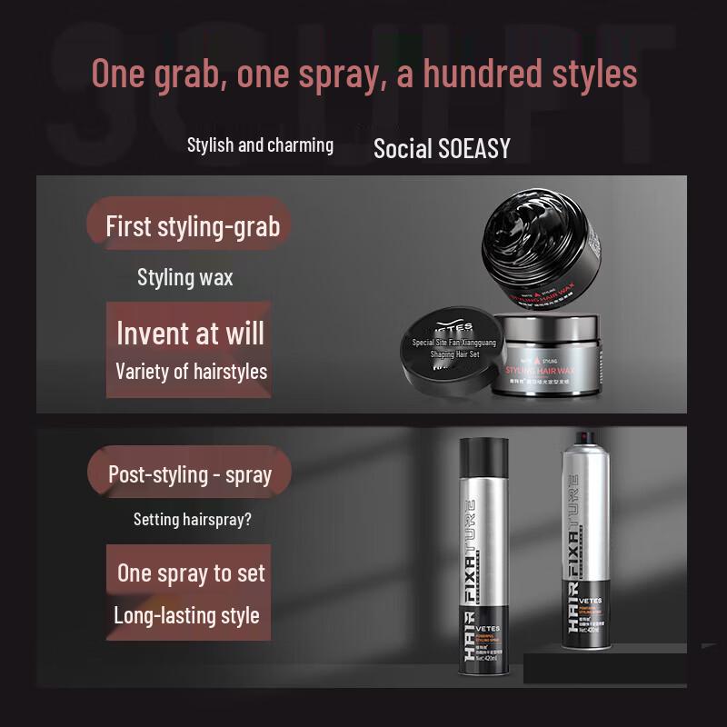VTS Men's Fragrant Hair Styling Hairspray