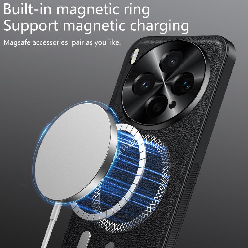 For VIVO X300 Ultra Case Luxury PU Leather Magnetic Magsafe Protective Back Cover For VIVO X300s X300 Pro Shockproof Phone Shell