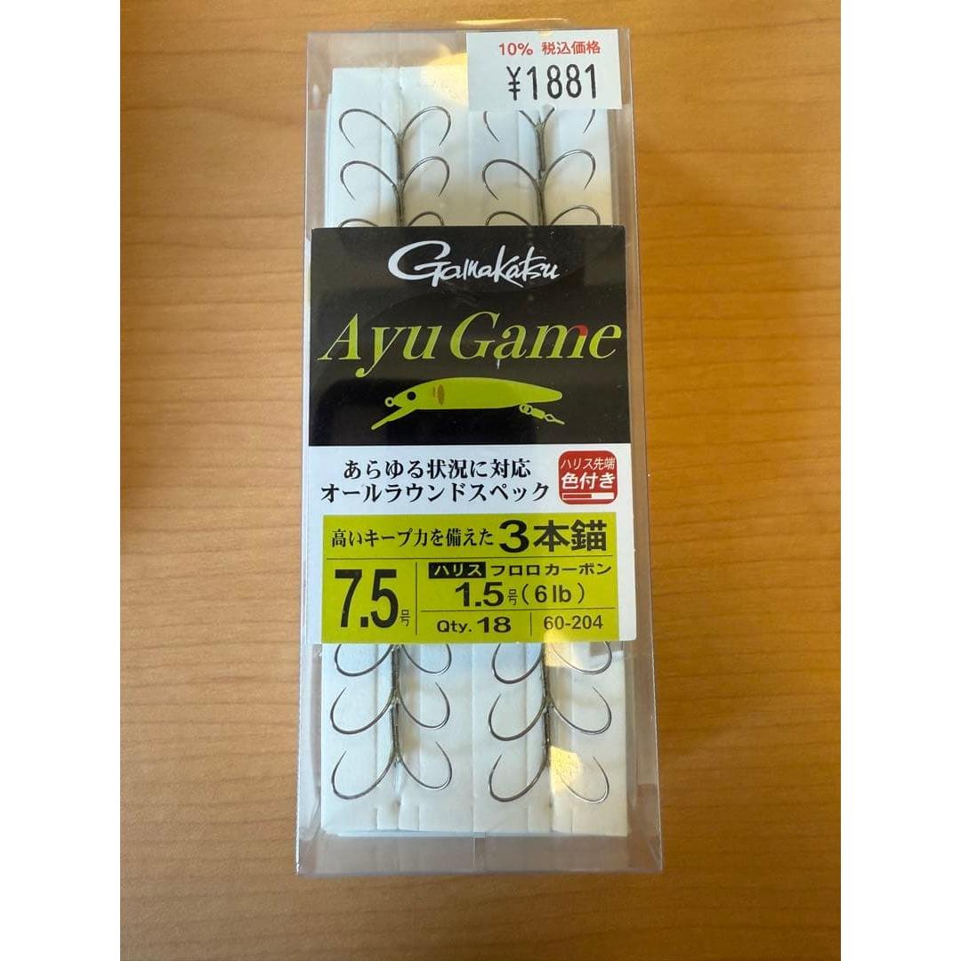 Used [Can be sold in bulk] Sweetfish lure Ayuwing 3 pieces Ikari Gamakatsu size 7.5