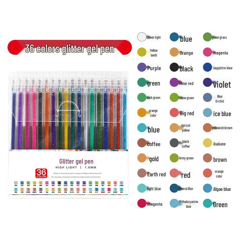 Fluorescent Glitter Gel Pens for Kids - Special Art Markers for Primary Students