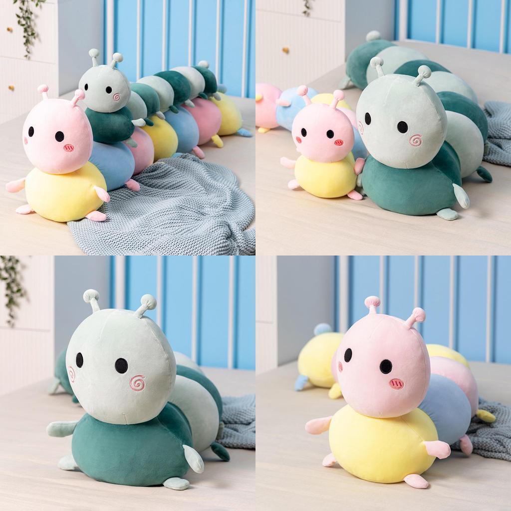 Pink Moth Caterpillar Plush For Girls Bed Sleep Comfort And Birthday Gift