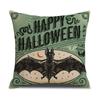 Halloween Funny Pillow Cover Home Living Room Sofa Cushion Printed Linen Fun Cushion Cover