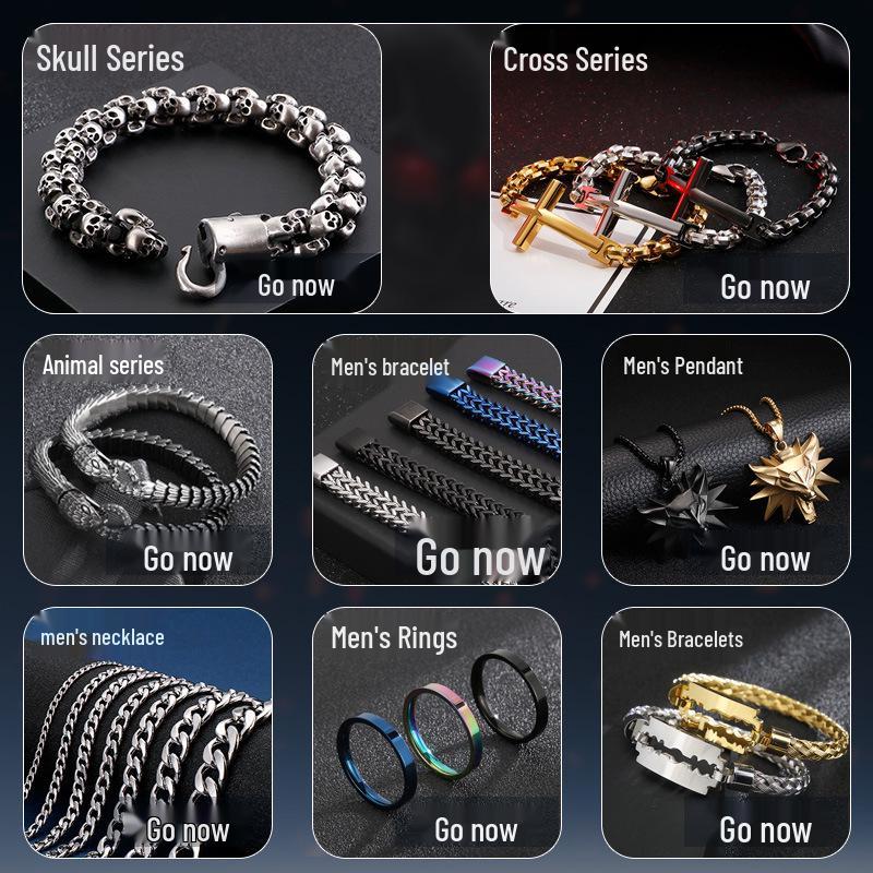 Korean Style Engravable Titanium Steel Men's Adjustable Bangle Bracelet