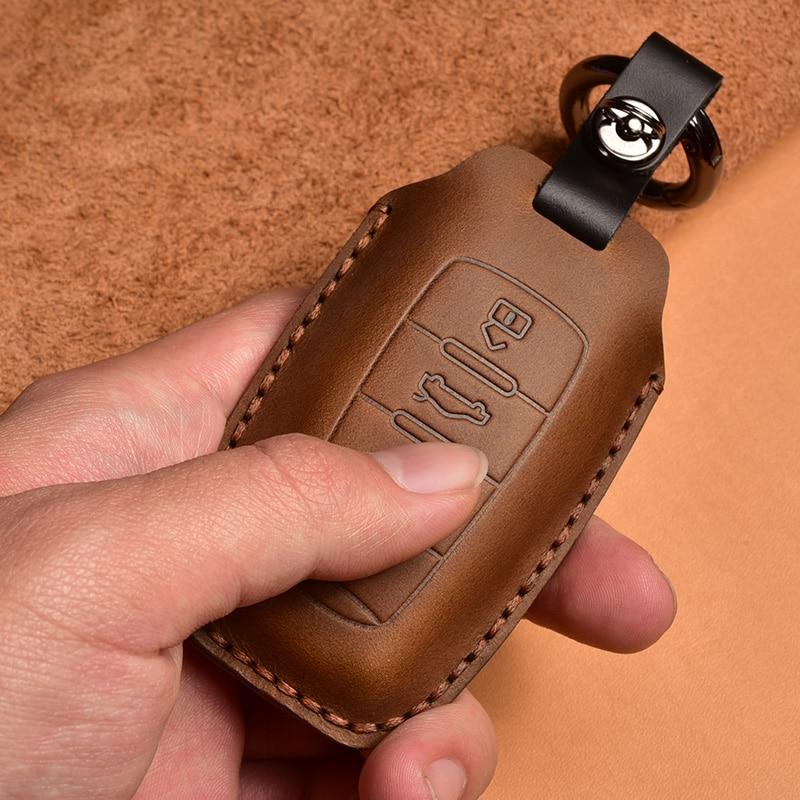 New Leather Car Remote Key Case Cover For Haval Jolion 2021 H9 F7 Accessories Ring Protect