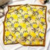 Écharpe carrée florale de luxe légère française impression soie simulation soie foulard foulard de tête foulard pour femmes printemps et été foulard foulard temperament ne