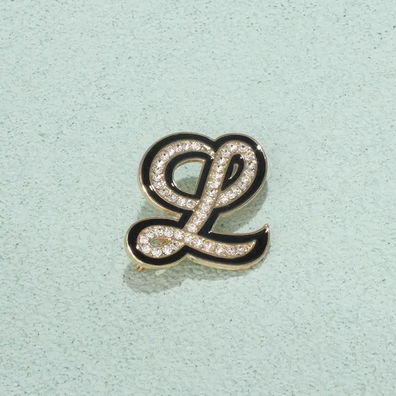 Kristal Yapay Elmas A-Z 26 Harf Broş Kadın İngiliz Alfabesi Broş İğne Korsaj Unisex Yaka Takısı Kıyafet Çanta Dekoru Hediyeler