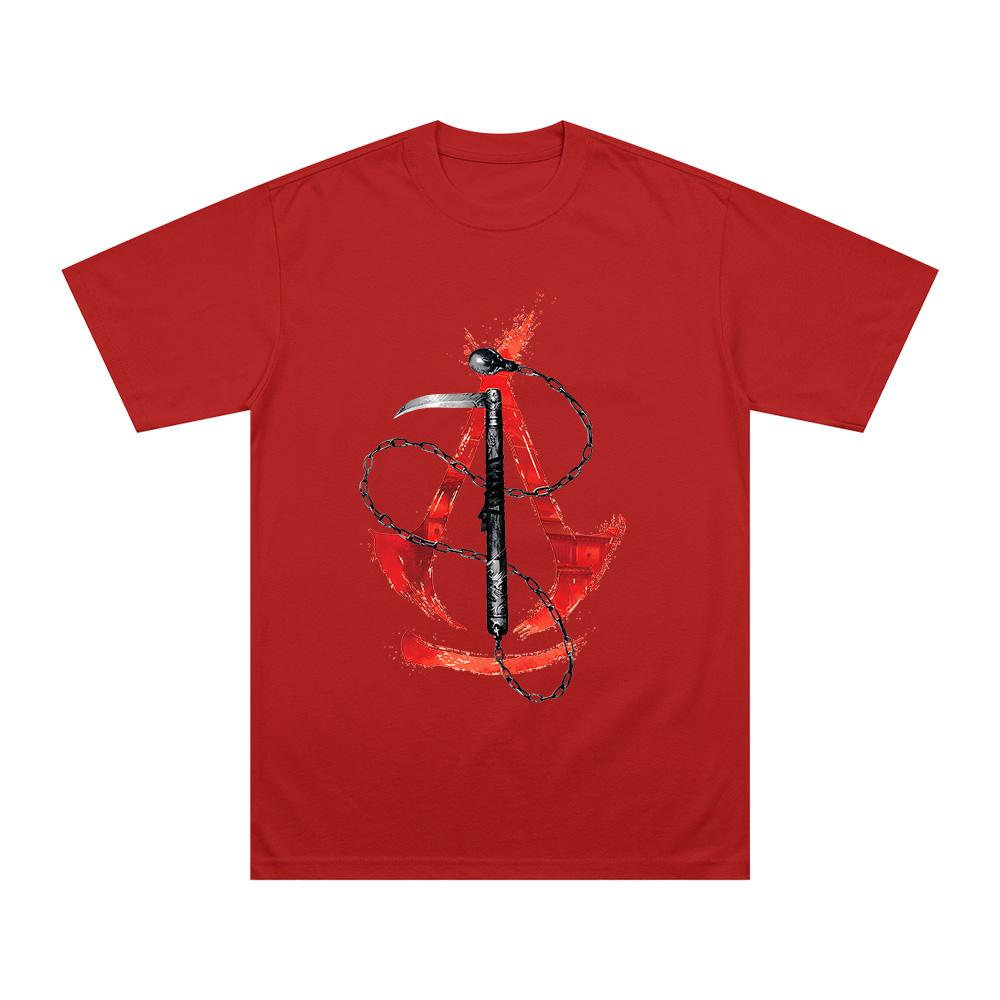 

Assassin s Creed Cartoon Print Tee Summer Cotton Breathable T Shirts Short Sleeve Fashion Unisex Retro Tees XXL червоний