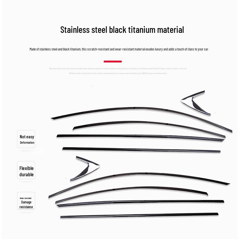Schwarze Titan-Fensterzierleisten für Mazda Atenza 2014-2021
