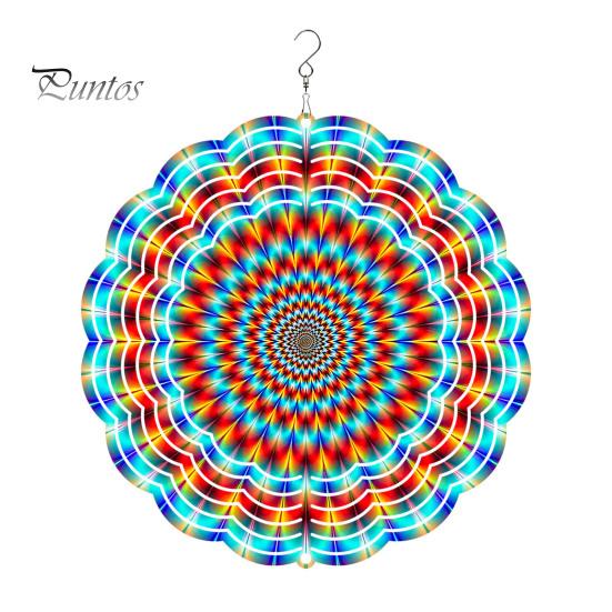 

3D ветряная вертушка Радуга подвесная ветряная вертушка из нержавеющей стали металлическое кинетическое художественное украшение для внутреннего двора садовый декор A