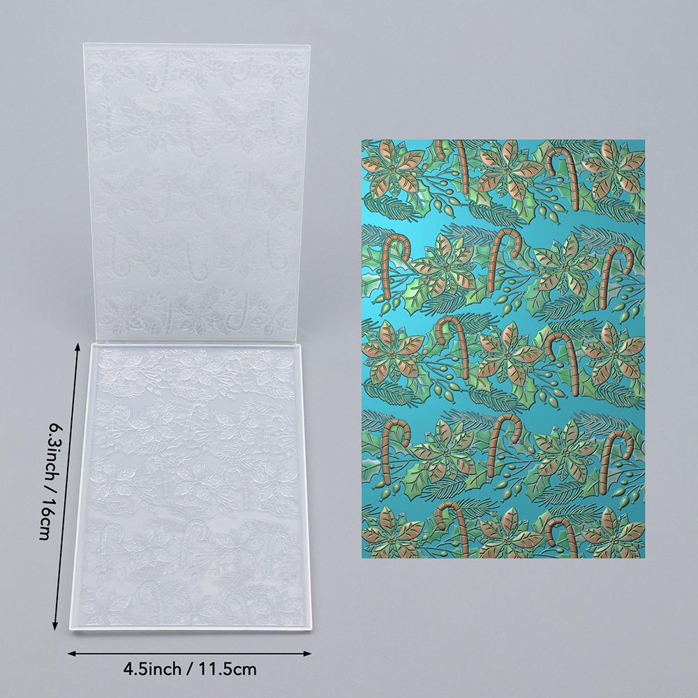 

Радостные леденцы 3D папка для тиснения Рождество Украшение елки Фоновый шаблон Трафарет для DIY скрапбукинга