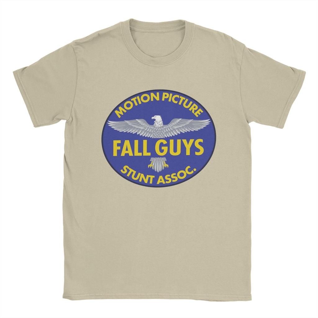 Men T-Shirt Fall Guy Stunt Association Funny Pure Cotton Tee Shirt Short Sleeve T Shirt Round Collar Clothing Plus Size