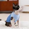 Cat Clothes Thin Breathable Contrasting Color Pet Vest Spring and Summer Cool Sleeveless Two-legged Clothes Blue Cat Kitten Clothes