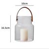 High End Vase Home Decor Storage Ornament Candle Holder Hydroponic Leather Handle Glass Vase
