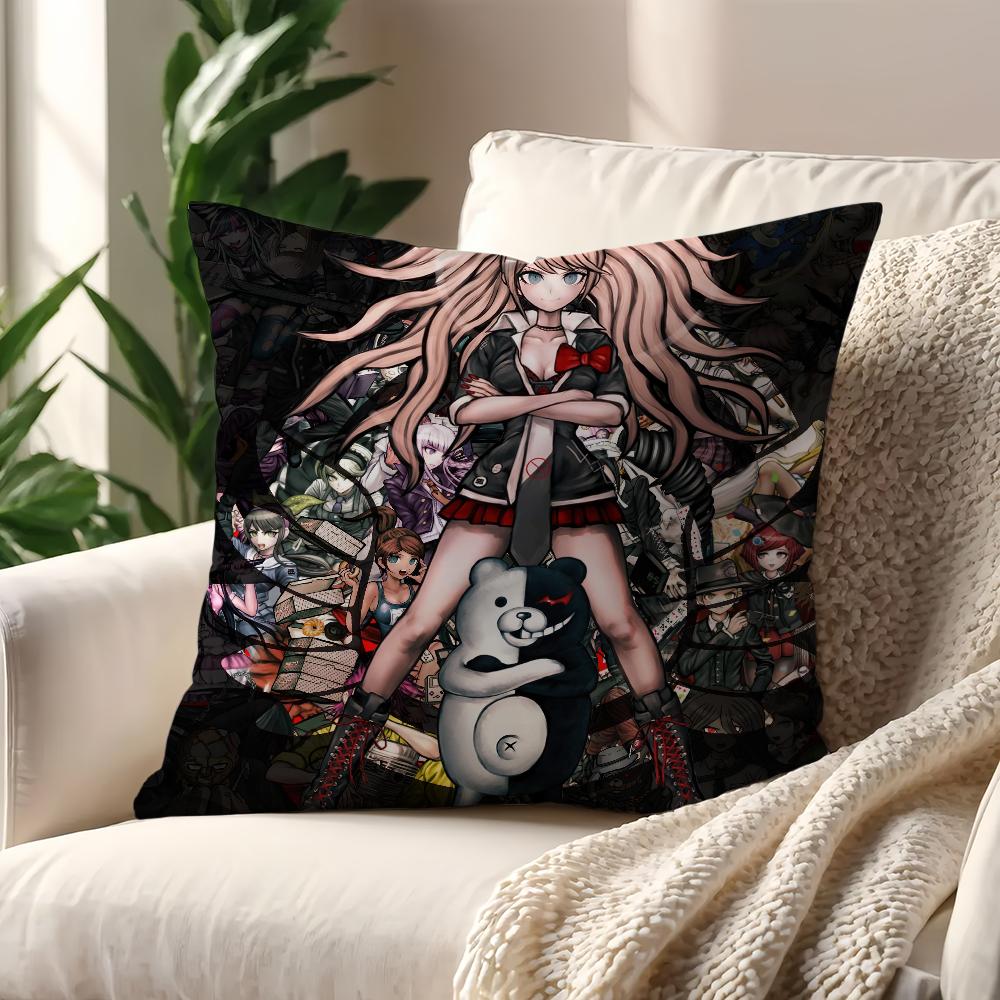 Game D-danganronpa Cool bear cushion cover Pillow Case Pillowcase Soft Skin Friendly & Comfortable with a Hidden Zipper