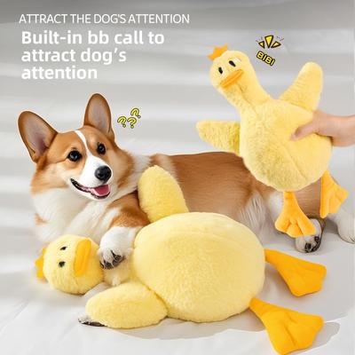 Lustiges Enten-Hundespielzeug zur Entspannung und Selbstunterhaltung Sprechendes Haustierspielzeug mit Fell Hundespielzeug Puppe