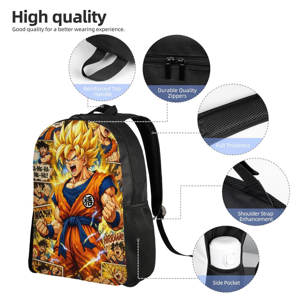Dragons Ball Anime Song Goku Backpack  Kawaii Backpacks Girl Hiking Large School Bags Designer Rucksack Back To School