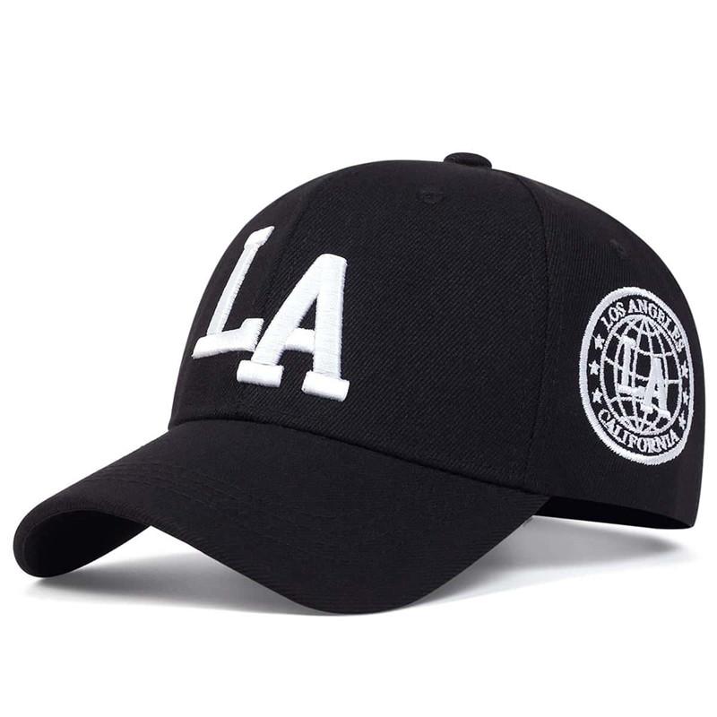 Unisex Baseballové čepice Snapback s výšivkou písmen LA Jaro a Podzim Venkovní Nastavitelné Ležérní Čepice Ochrana proti slunci